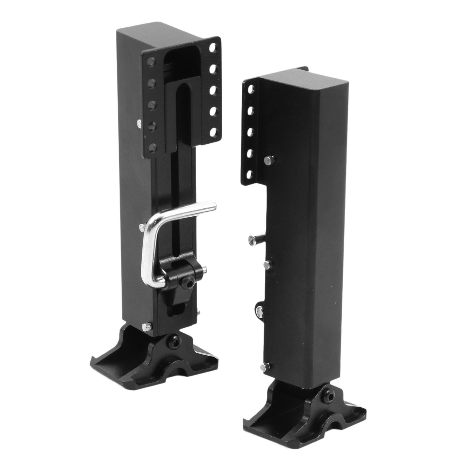 Milageto 2 Piezas Tren de Aterrizaje RC para Remolque 1/14 Patas Telescópicas Repuesto Soporte de Metal Mejorado Accesorios para Camiones a Escala Colecciones