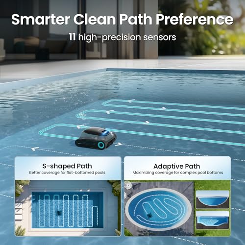 Image of (2026 Upgrade) (Renewed) Aiper Scuba S1 Robotic Pool Cleaner,270 Min Runtime, Floor /Wall /Waterline /Shallow Area Cleaning, Ultra-fine Filter, Smarter Navigation, App Support-Black