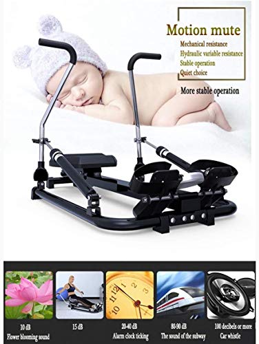 Image of Rowing Machine Cardio Workout Fitness Home Foldable Resistance Rowing Machine with LCD Monitor and 6 Levels Adjustable