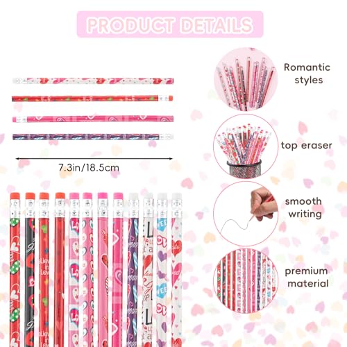 Set de Lápices de Colores para San Valentín 48 Piezas miniatura 3