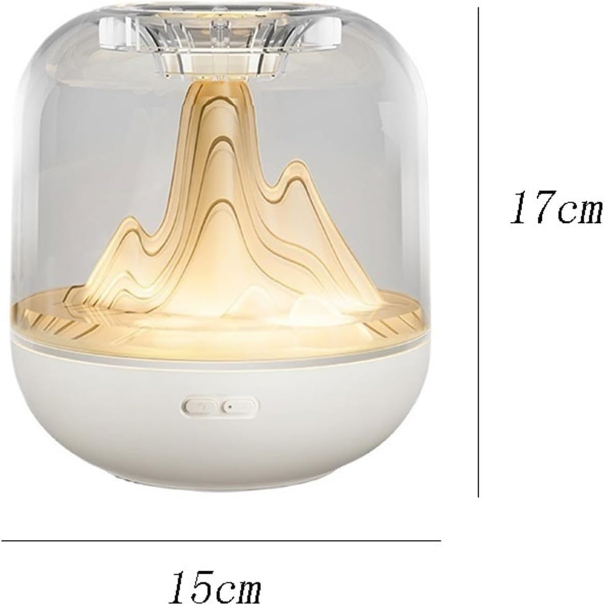 Domésticos Humidificadores 1000ML Dormitorio silencioso Humidificador de Niebla Grande Habitación de Aire Acondicionado Pequeña máquina de nebulización de aromaterapia(Bianco)