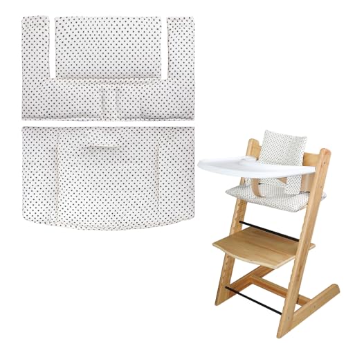 Image of For Tripp Trapp High Chair Cushion, Soft And Comfortable For Tripp Trapp High Chair Cushion, For Tripp Trapp Cushion Set Makes It Safer And More Comfortable For Baby To Sit On (Beige Little Star)