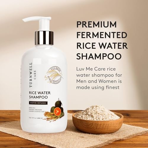 Image of Natural Rice Water Hair Growth Anti-Dandruff Shampoo | Deep Scalp Purifying & Nourishing Formula | Strengthens Roots, Reduces Flakes | Sulfate & Paraben Free | For Men & Women | (200 ml)
