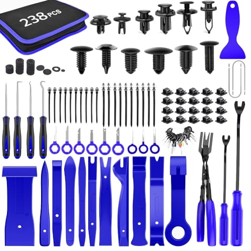 Kit de 238 outils de démontage de garnitures auto avec pince de fixation