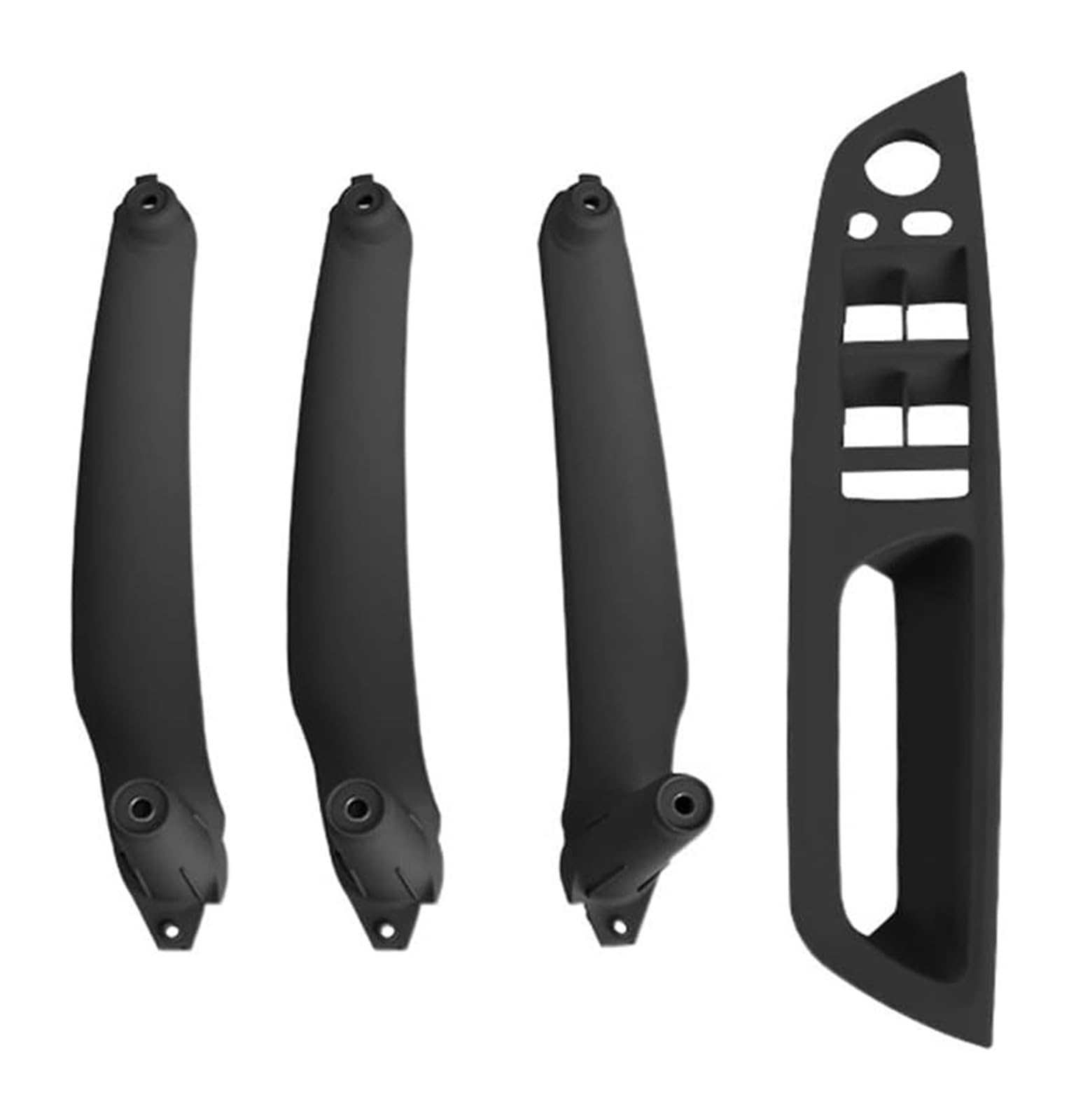 FANGZIQF Inner Door Pull Handles for BMW E70 E71 E72 X5 X6 LHD RHD 4Pcs Car Door Handle Inner Panel Pull Cover Set Armrest(A Black,RHD)