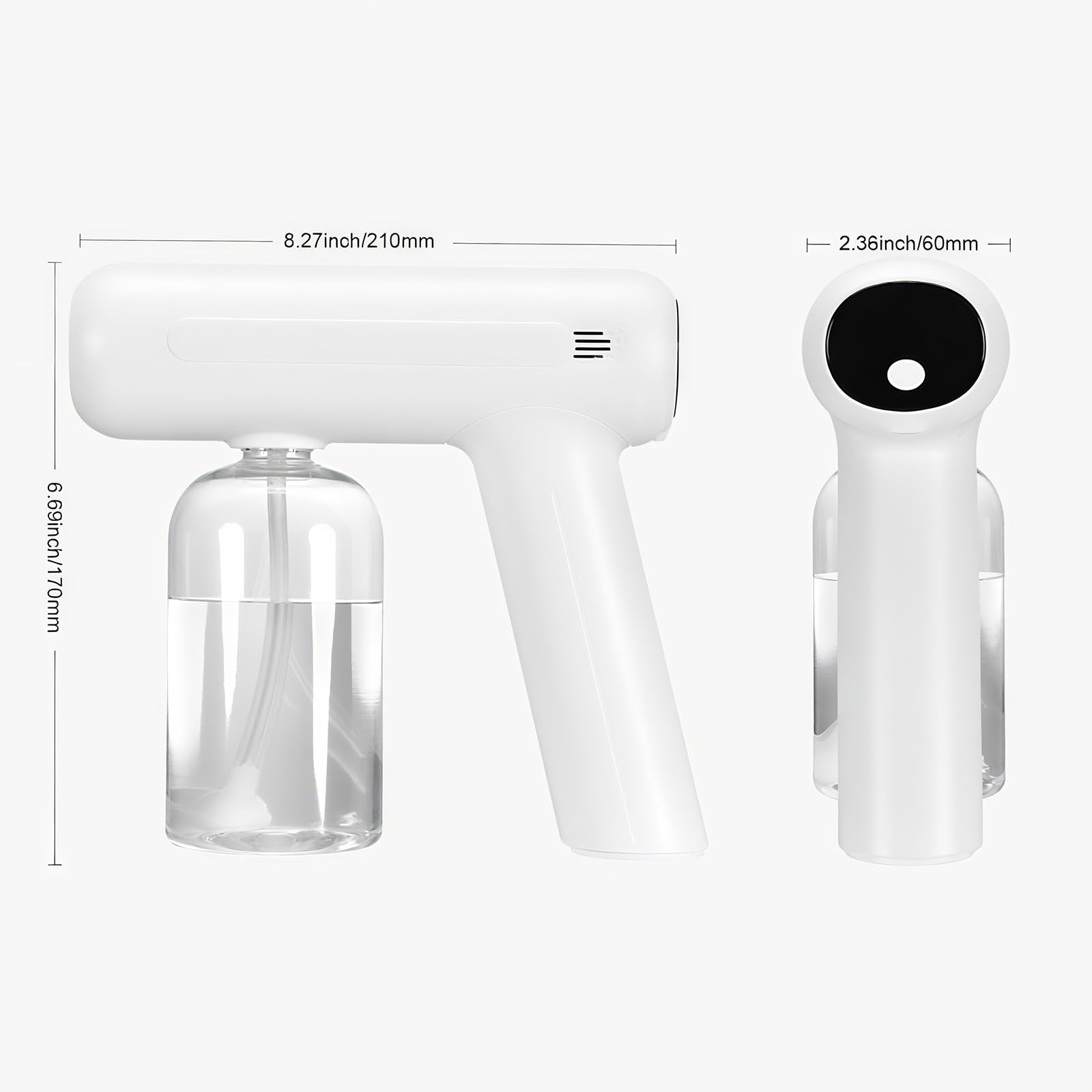 Spruzzatore atomizzatore,Fogger elettrico senza fili, spruzzatore nano ULV ricaricabile | 380ml Nano pistola a spruzzo con luce blu, nebulizzatore palmare, spray portatile elettrostatico