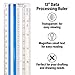 Westcott Data Processing Magnifying Ruler, 2X Magnification, 1/16-Inch & Tenths Scales, Back-to-School, School Supplies, Classroom Supplies, 12-Inch