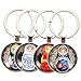 SAFIGLE 4pcs Russian Gift Pendant Year Keychains Key Chinese Decorative for Ring Bag New Charms Tote Matryoshka Stacking Decoration Purse Keyrings Dolls Metal Doll Rings Nesting Handbags