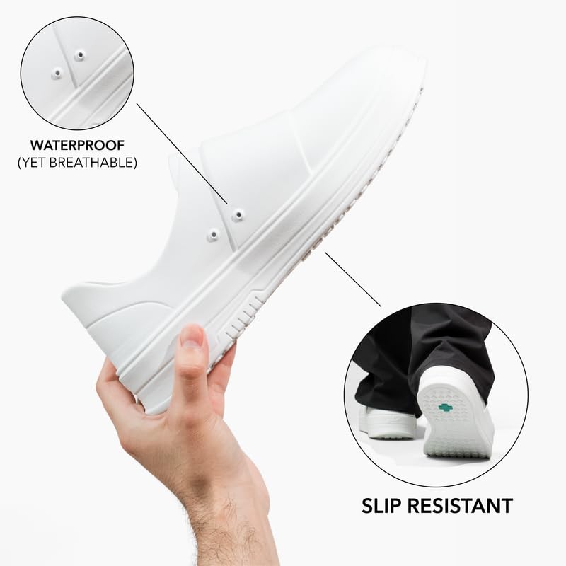 Gales Frontline Nurse Shoes for Women and Men, Lightweight Comfortable Slip Resistant Work Sneakers, Waterproof, Easy to Clean Footwear for Healthcare and Food Service3