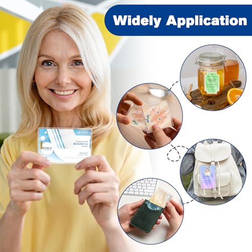 Image of 200 Pack 5mil 2.3x3.7in Thermal Laminating Pouches Badge Laminate Pouches Clear Laminated Luggage Tags Printable Laminator Pouches for Business Permits Cards Hold 2x3.5 in Business Card