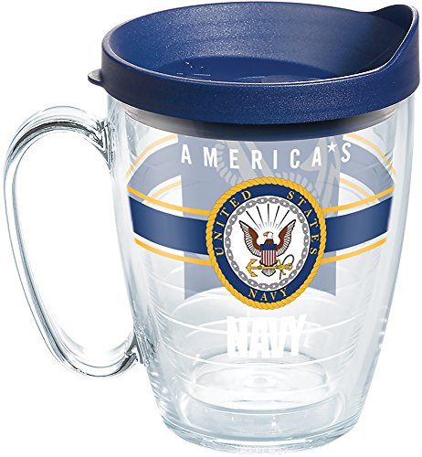 Tervis Navy Pride Tumbler with Wrap and Navy Lid 16oz Mug Clear