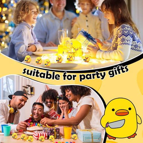 Image of Gejoy 50 Pcs Mini Rubber Ducks Holding Knife Cute Small Rubber Ducks Funny Evil Car Dashboard Ornaments Assorted Figurines Bulk for DIY Crafts Birthday Gifts Holiday Party Favors