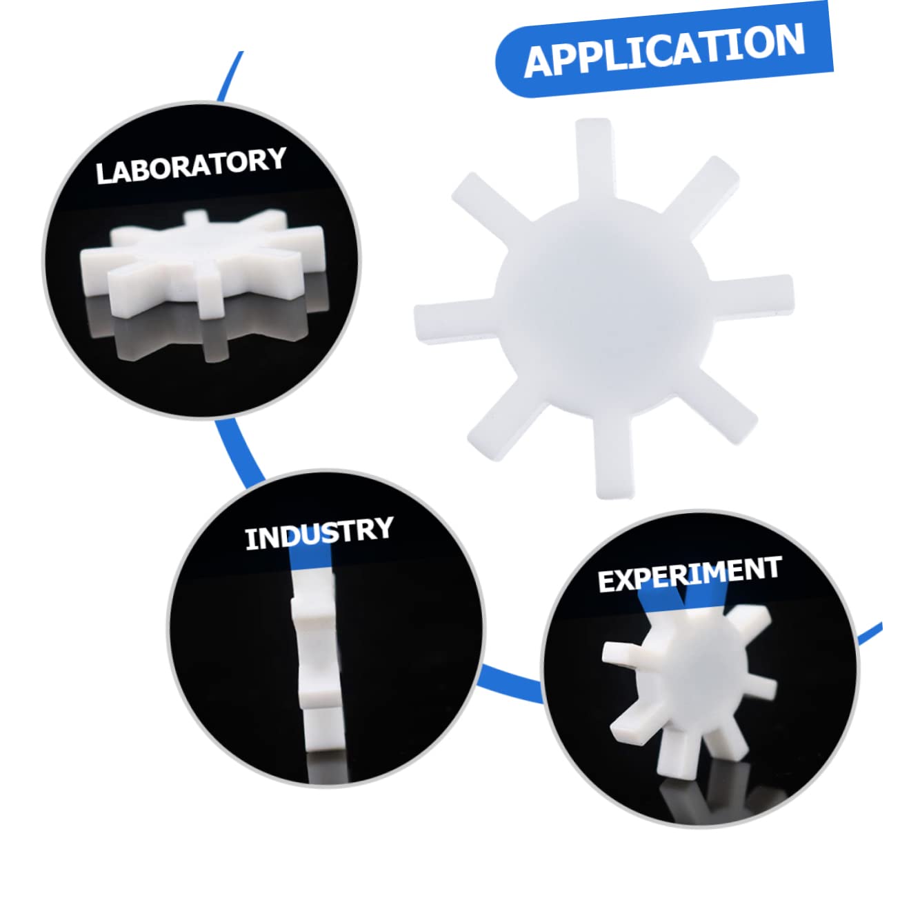 Gatuida 10pièces Barre Magnétique De Mélangeur Ptfe Agitateur De Laboratoire Forme De Roue Solaire Pour Chimiques Et Biologiques