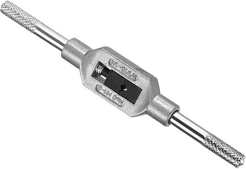 Mango de llave de grifo, ajuste M4-M12 W532-12 tamaño de grifos, aleación de zinc y acero al carbono, herramienta de mano de roscado ajustable -