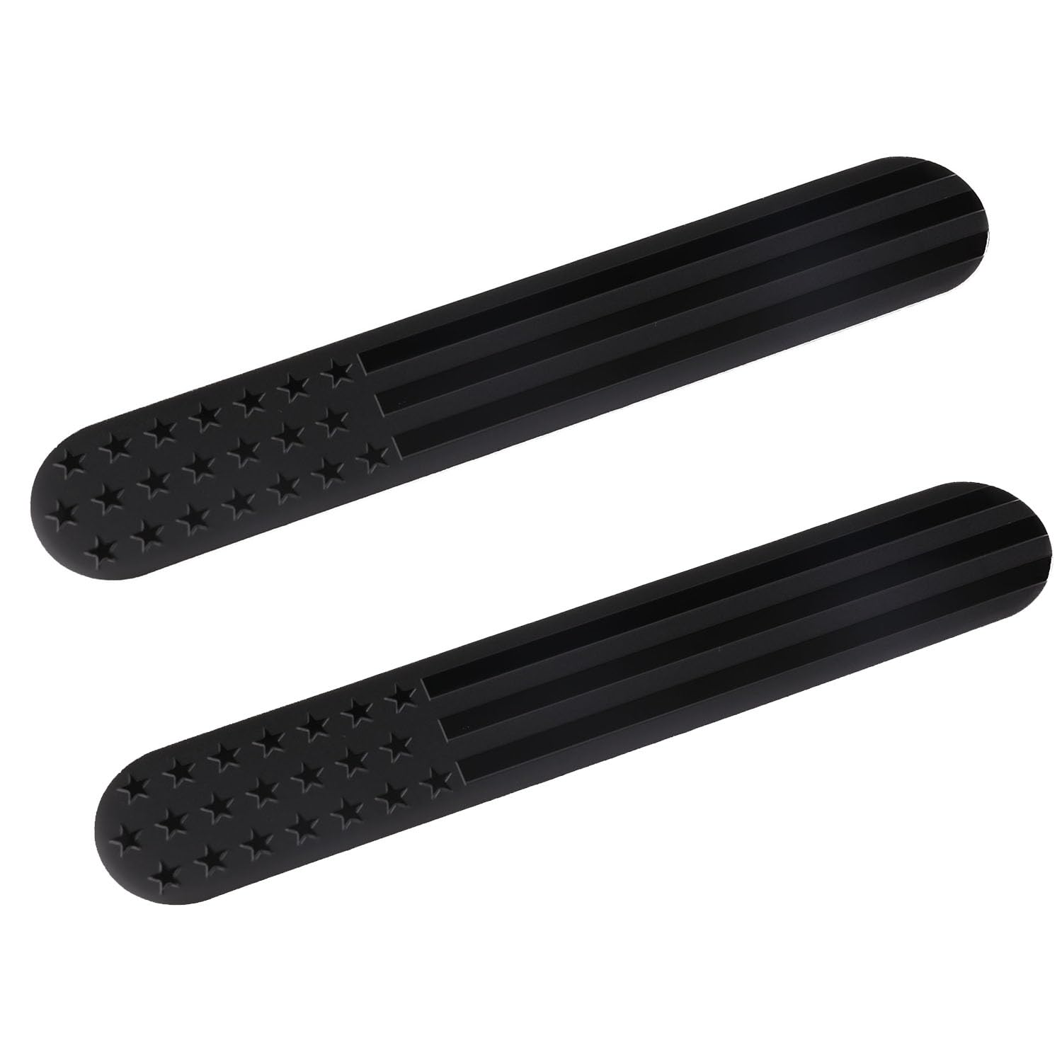 2PCS 6 02 x 0 98 Black American Metal Flag Auto Fender Emblem USA Flag Decal Car Stickers