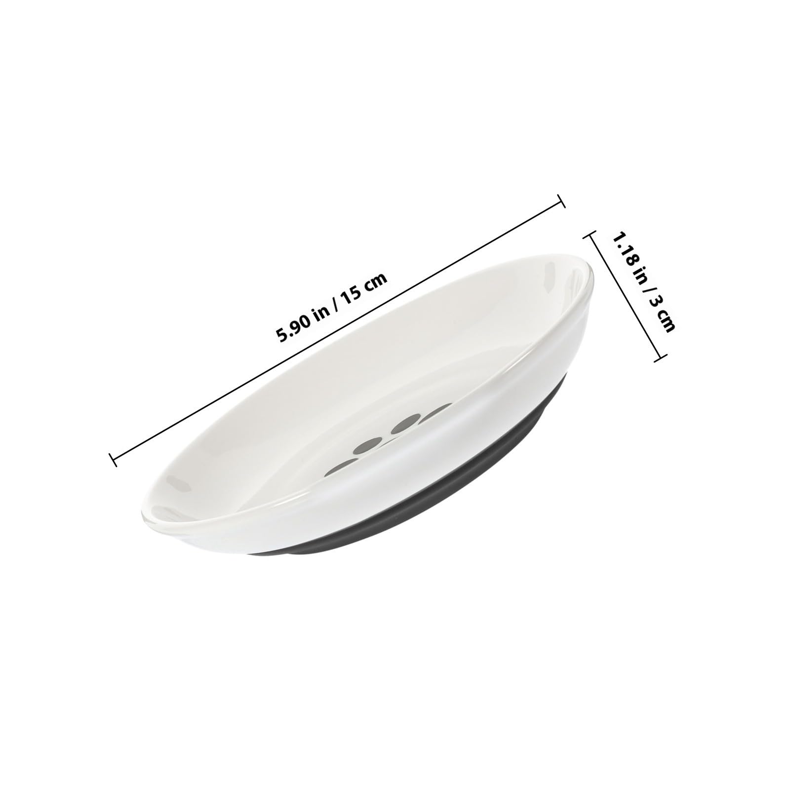 Abaodam Set 3 Ciotole Basse in Ceramica per Gatti Fondo Antiscivolo in Silicone, Ciotole Larghe per Cibo e Acqua, Adatte a Gattini e Animali Domestici, Design per Ridurre Stress