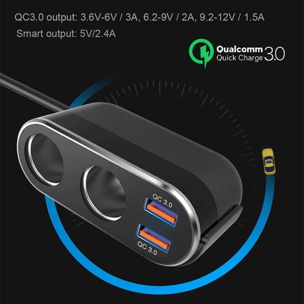 fzzdp 132w dual qc3 0 car charger for phone car socket for driving recorder color d size pd20w qc3 0