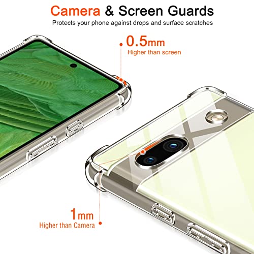 Image of for Back Case Cover Bumper Flexible Silicone Transparent Back Cover for Google Pixel 7A- Transparent