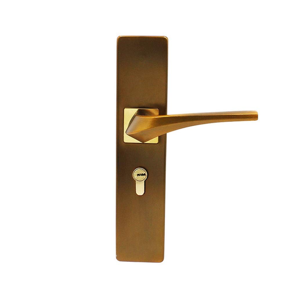 Serrure de porte rétro style chinois avec poignée solide pour chambre à coucher intérieure
