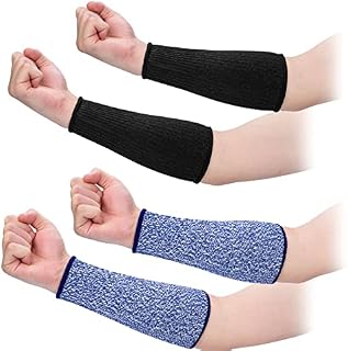 ANCIRS 2 Pairs 22cm Cut Resistant Sleeves for Arm Protection, Protective Guards for Dog Bite, Cooking, Sun Exposure Burn