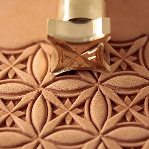 DandS ltd Leather Stamp Tool, Geometric Star, Professional Steel Craft Tool for Leatherworking, Embossing, Carving & Stamping Leather Projects, Belts & DIY Projects Compatible with Mallet #381B