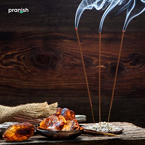 Pranish Pack Of 15 Incense Sticks - Frankincense And Myrrh 11 Inch Incense Stick - Relaxing Scents For Positive Vibes, Safe And Long-Lasting Aroma, For Friends #TOP5