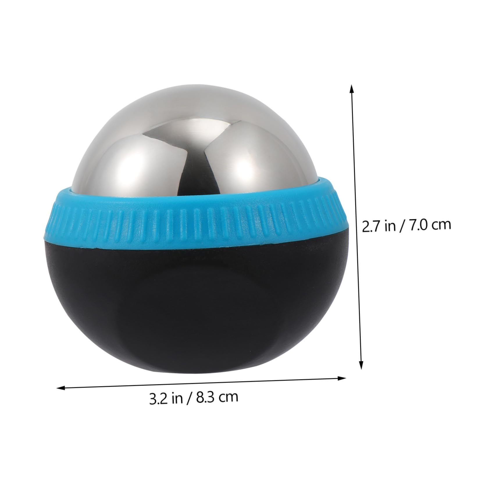 Edelstahl Massageball 1 Stück Blau mit 360-grad Rotation