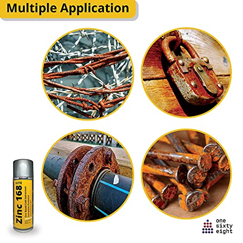 Image of 168 ZINC LITE - Zinc Based Cold Galvanized Corrosion Protector, Zinc Spray (440ml), Silver