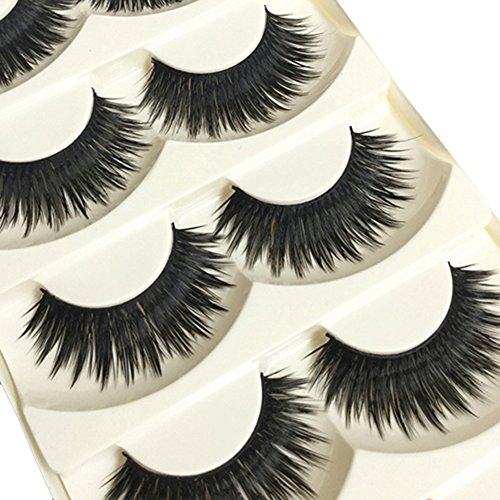 Preisvergleich Produktbild Bluelans® 5 Paar Lange Falsche Künstliche Wimpern Dick Natürlich Schwarz Eyelashes Wimpernverlängerung Make-up