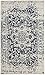 Safavieh Madison Collection MAD603D Vintage Snowflake Medallion Distressed Area Rug, 3' x 5', Cream/Navy