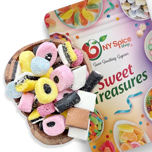 NY Spice Shop Licorice Allsorts Candy - 1 Pound Licorice Allsorts - Licorice Candy Assortment - Chocolate Liquorice Candy - Bulk Licorice Old Fashioned Candy For Sweet Lovers