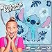 Disney Stitch Throw Blanket Soft Fleece Blanket Bedroom Accessories 59 x 51” (Light Blue Stitch)