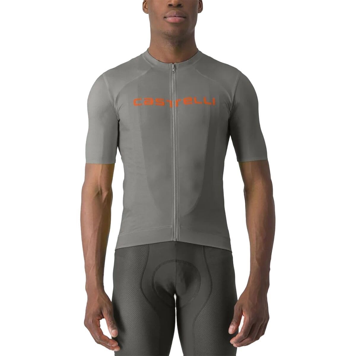 CASTELLI Prologo Lite Jersey - Men's Gunmetal Gray/Brilliant Orange, Xl