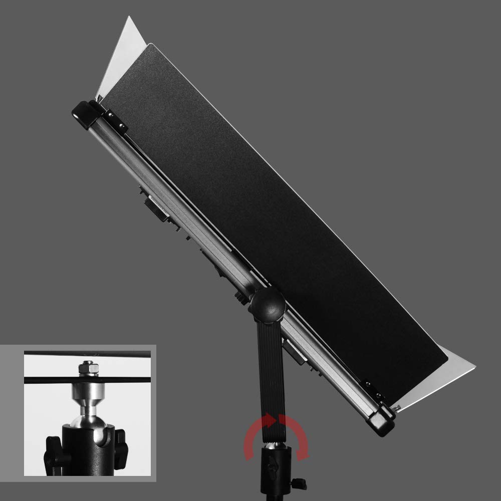 Luce diurna LED per flash da studio, 5500 K, 0-100% dimmerabile, lampada fotografica con 4 ante, 210 W, 19500 lumen, pannello per ritratti, fotografia di prodotti, live streaming, interviste e video