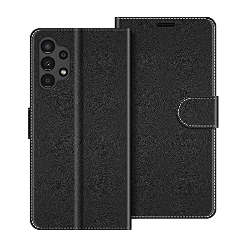 COODIO Coque en Cuir Samsung Galaxy A13, Étui Téléphone Samsung Galaxy A13, Housse Pochette Samsung Galaxy A13 Fonction Stand Etui Coque pour Samsung Galaxy A13, Noir