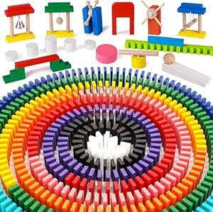 Toyssa Domino Spiel 1000 Teile Buntes Holz