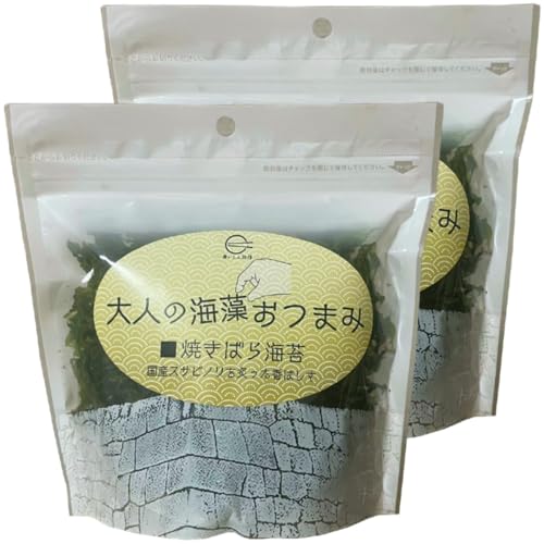 大人の海藻おつまみ 焼きばら海苔×2個 (無添加/食いしん坊侍)【化学調味料・酵母エキス・たんぱく加水分解物不使用】