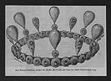  Schmuck Fürstin Metternich Diamanten Diadem Kette Holzstich wood engraving
