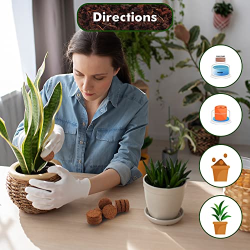Ubicon Coco Coir Disc 1.5" - Easy To Use, Chemical Free, For Indoor & Outdoor Use (48 Discs) #TOP5