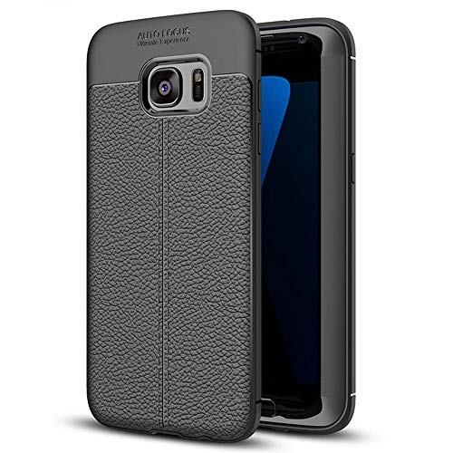 Roar Backcover Hülle für Samsung Galaxy S7 Edge Handyhülle Schutzhülle Silikon Hülle Cover TPU Silikonhülle Ultra-Dünn, Schwarz