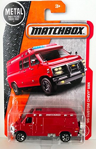 Matchbox '95 Custom Chevy Van rojo 2017 miniatura 1