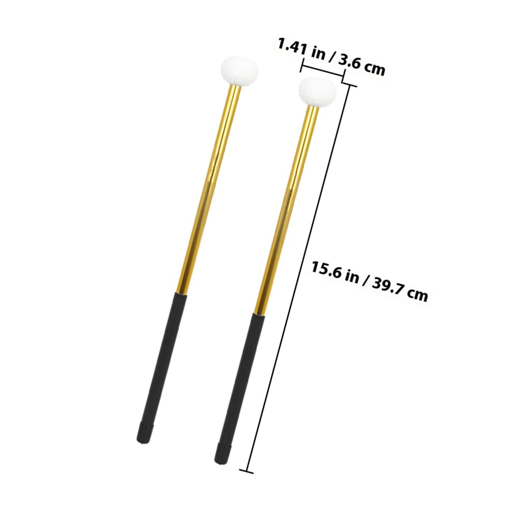 Toyvian 8pièces Baguettes De Grosse Caisse Aluminium Avec Tête Feutre Accessoires De Percussion Pour Pratique Et Performance
