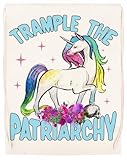 trample the patriarchy, smash the patriarchy borsa sportiva unisex beige gym sack