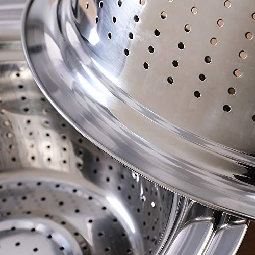 Bacia de aço inoxidável para vegetais Arroz Feijão Tigela de enxágue Coador de cozinha SS Tigela de