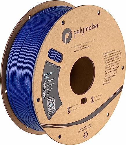 Image of Polymaker ASA Filament 1.75mm Galaxy Blue, 1kg ASA 3D Printing Filament, Heat & Weather Resistant - ASA 3D Printer Filament Perfect for Printing Outdoor Functional Parts