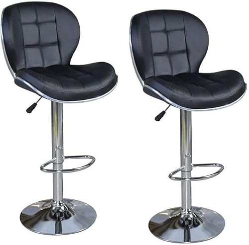 SMTE Set of 2 Stylish and Armless Bar Stools with keychain