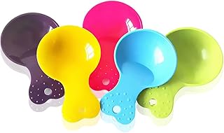 計量スプーン 犬 猫 プラスチックスプーン ペットフード ペット用Spoon PETフードシャベル (5個入り) 5個セット メジャーSpoon 青/グリーン/ピンク 貝印 調味料ストッカー サスペンション可能 掛け干し 11*7.5CM