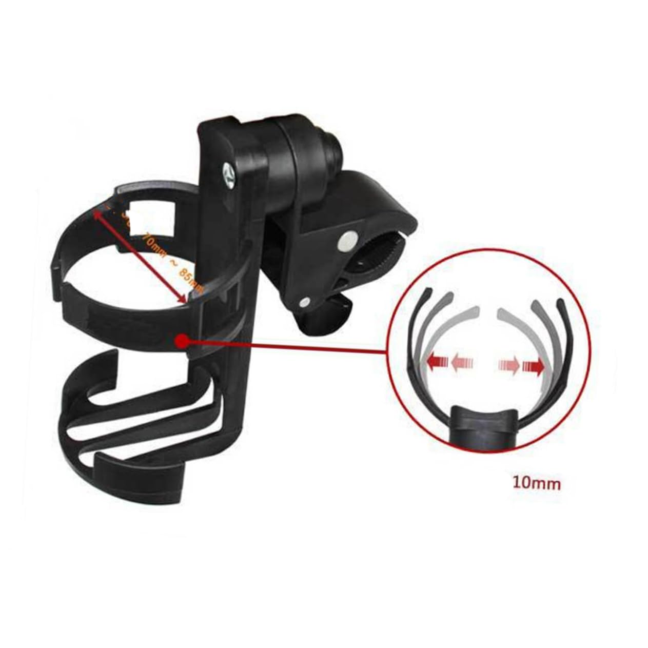 HANABASS Cup Organizer for Stroller Pram Bike Bicycle Quick Release Water Bottle Cage Large Cup Holder Rack Hand Operated