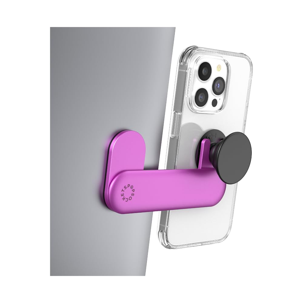 PopSockets Laptop Phone Mount for PopGrip, Hot Pink - Geranium
