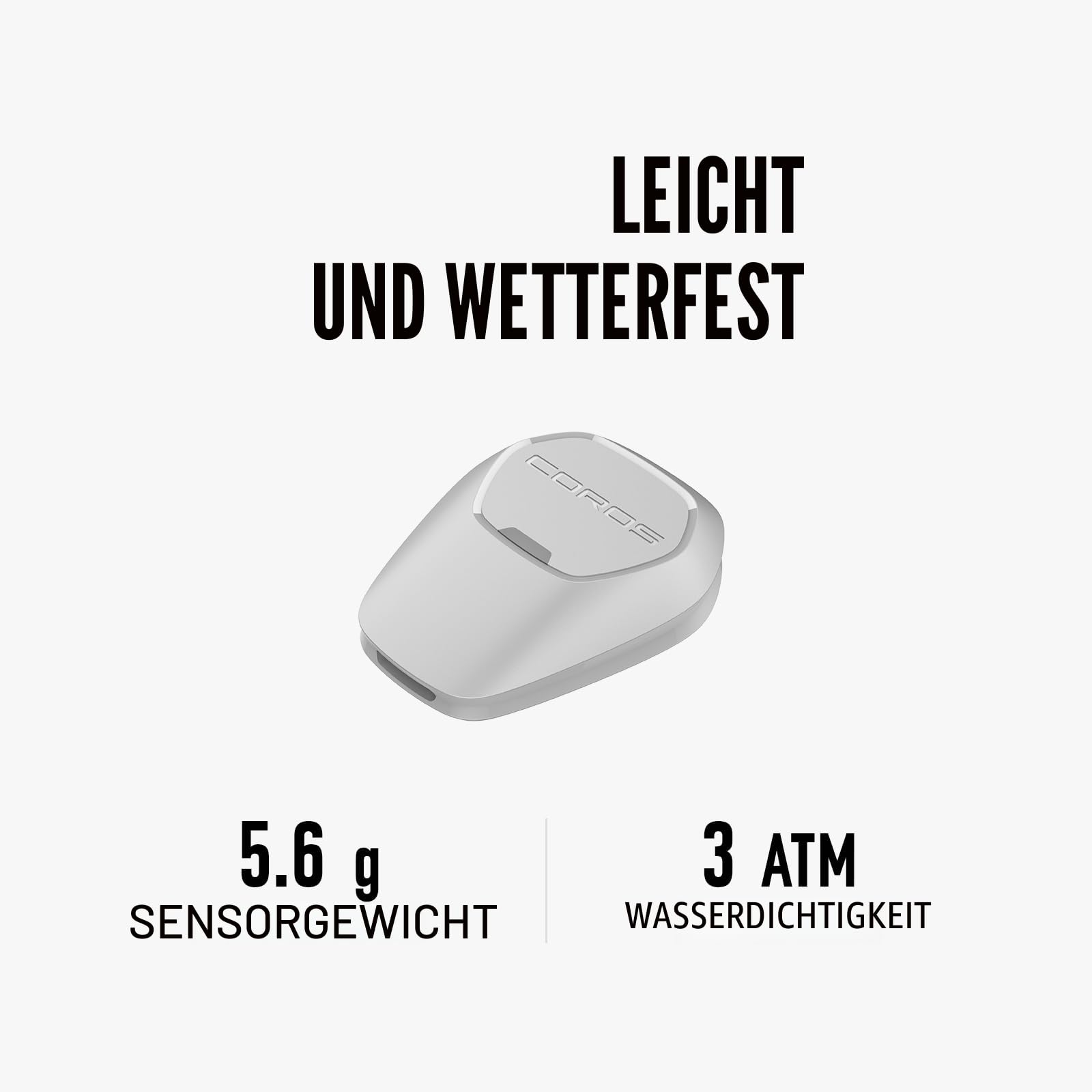 COROS POD 2, Uhrensensor-Zubehör, Präzise Distanzmessung in der Halle und auf dem Laufband, Empfindlichere Echtzeit-Pace, Verbessert GPS-Daten, Clip an Schuhen oder Armband, nur für COROS-Uhren